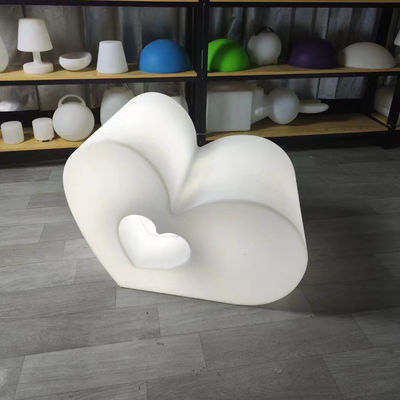 Creativo colorato Led Glowing Heart Stools Heart Chair Per Evento