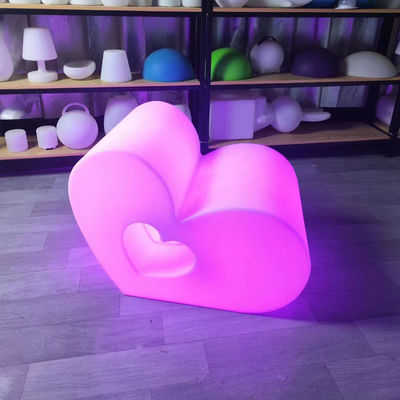 Creativo colorato Led Glowing Heart Stools Heart Chair Per Evento