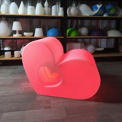 Creativo colorato Led Glowing Heart Stools Heart Chair Per Evento