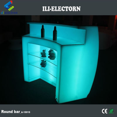 Certificato CE/ROHS barra rotonda portatile a led di plastica illuminata che cambia colore