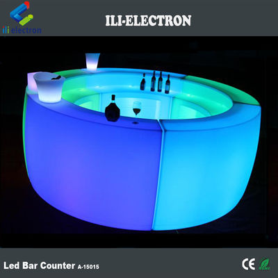 Commerciale LED luminoso Bar Contatore PE materiale plastico 16 colori mutevoli