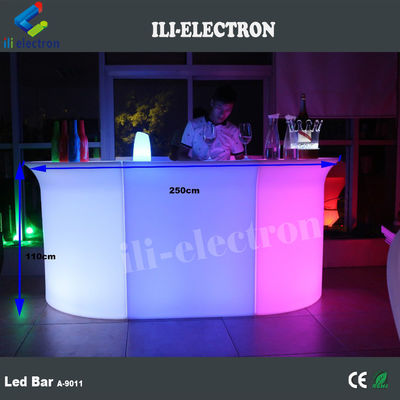 Tavolo da bar portatile a led di plastica ricaricabile