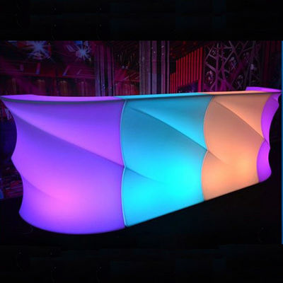 Forma d' onda LED luminoso Bar Contatore, Tavolo da bar all' esterno a luce resistente all' acqua