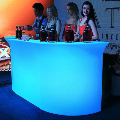 Contatore di bar a LED moderno illuminato a Led Salone di plastica / ristorante