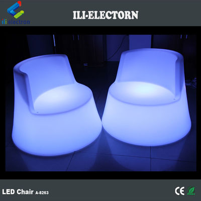 100% PE Plastico ricaricabile RGB illuminato led cavallo di mare sedia a sdraio luminosa