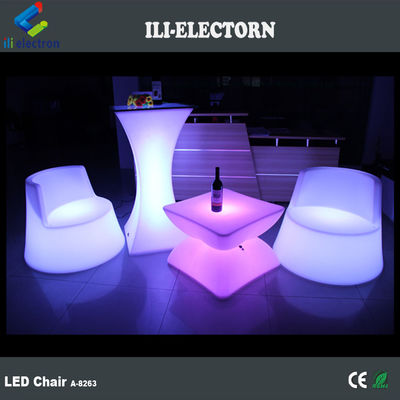 100% PE Plastico ricaricabile RGB illuminato led cavallo di mare sedia a sdraio luminosa
