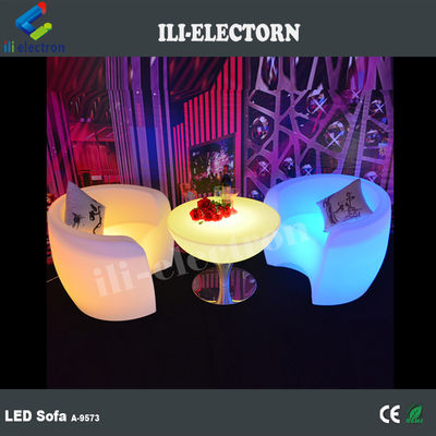 Arredamento commerciale in plastica a LED luminoso, Divano salotto a LED illuminato