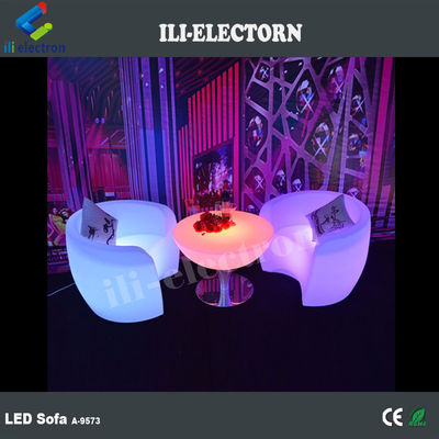 Arredamento commerciale in plastica a LED luminoso, Divano salotto a LED illuminato