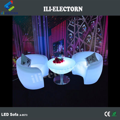 Arredamento commerciale in plastica a LED luminoso, Divano salotto a LED illuminato