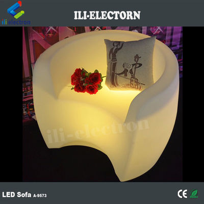 Arredamento commerciale in plastica a LED luminoso, Divano salotto a LED illuminato