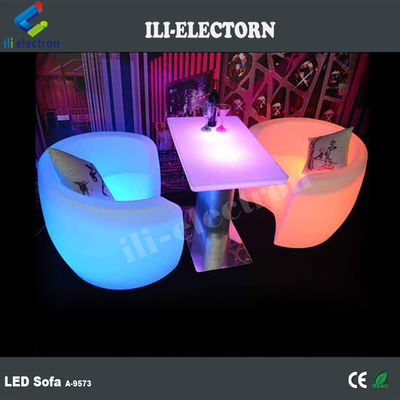 Arredamento commerciale in plastica a LED luminoso, Divano salotto a LED illuminato