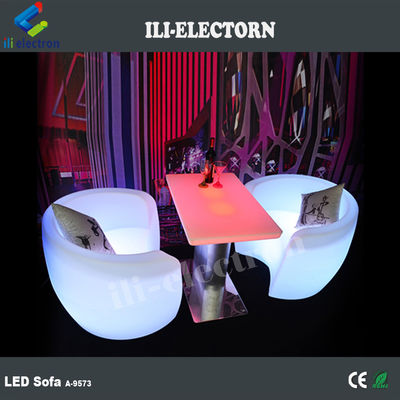 Arredamento commerciale in plastica a LED luminoso, Divano salotto a LED illuminato