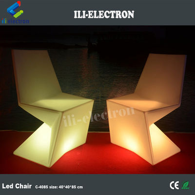 Sedie di illuminazione a led di plastica personalizzate a colori