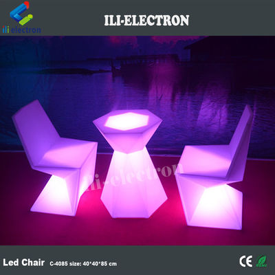 Sedie di illuminazione a led di plastica personalizzate a colori
