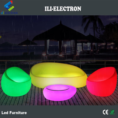 Poltrone a tavola da tè in plastica, impermeabile, che cambia colore