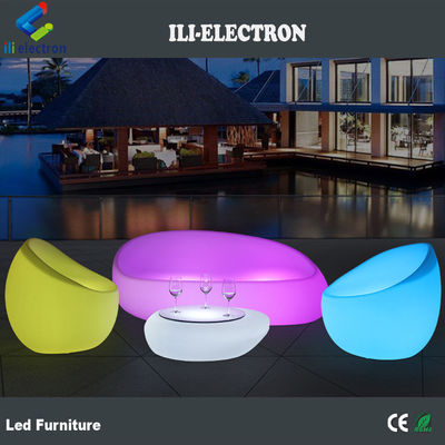 Poltrone a tavola da tè in plastica, impermeabile, che cambia colore