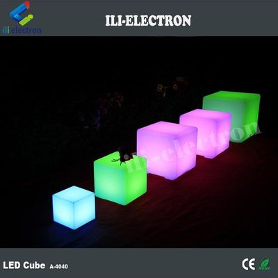 Controllo remoto Rgb Cambiamento colore Batteria ricaricabile Plastico illuminato Cubo luce