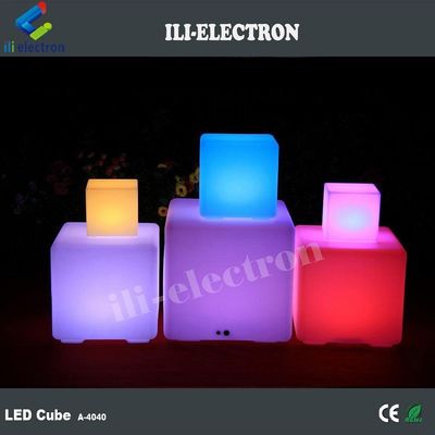 Controllo remoto Rgb Cambiamento colore Batteria ricaricabile Plastico illuminato Cubo luce
