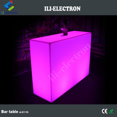 mobili da bar rettangolari portatili di plastica illuminati a led