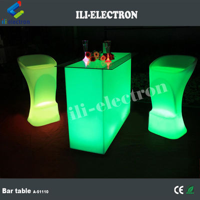 mobili da bar rettangolari portatili di plastica illuminati a led