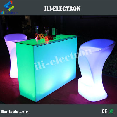 mobili da bar rettangolari portatili di plastica illuminati a led