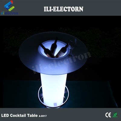 Tavolo da cocktail a luce LED, tavola da caffè illuminata con secchio di ghiaccio
