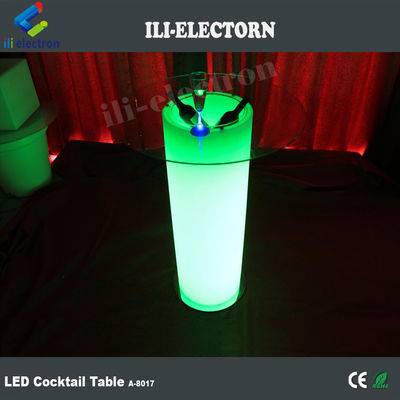 Tavolo da cocktail a luce LED, tavola da caffè illuminata con secchio di ghiaccio