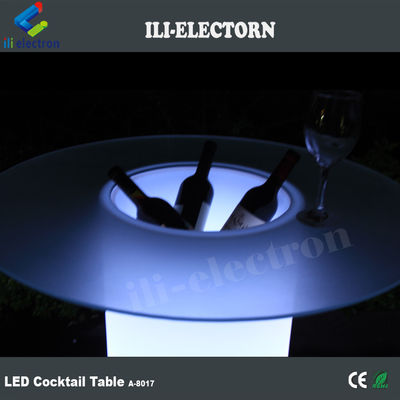 Tavolo da cocktail a luce LED, tavola da caffè illuminata con secchio di ghiaccio