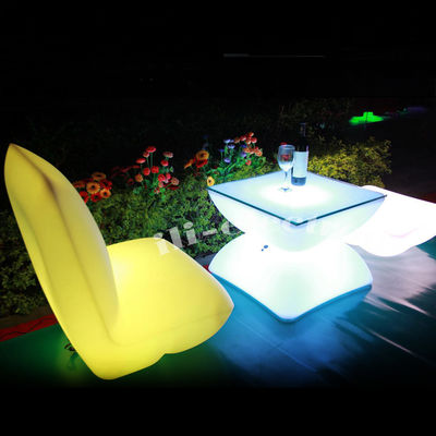Arredamento a LED in plastica PE, tavoli da cocktail a luce 16 Colori variabili