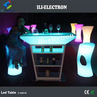 Arredamento in plastica a LED, tavolo da bar per eventi, sala festa