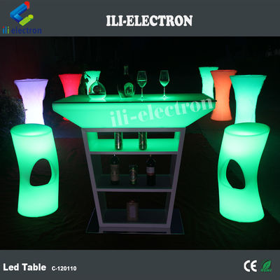 Arredamento in plastica a LED, tavolo da bar per eventi, sala festa