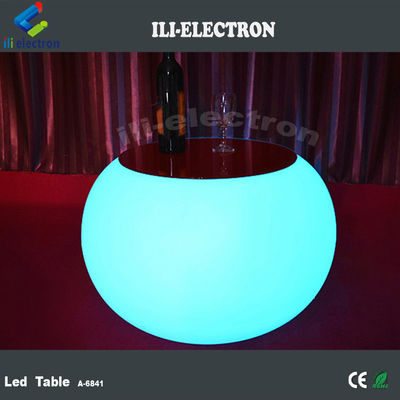 Moderno tavolo da cocktail commerciale illuminato a LED con batteria al litio ricaricabile