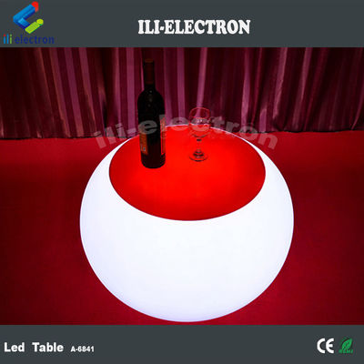 Moderno tavolo da cocktail commerciale illuminato a LED con batteria al litio ricaricabile