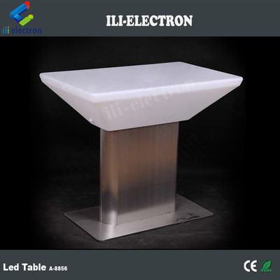Tavolo da pranzo LED quadrato in plastica a cambiamento di colore per esterni e interni