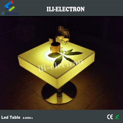 Commercial Square LED Light Up Cocktail Tables ricaricabili con acciaio inossidabile