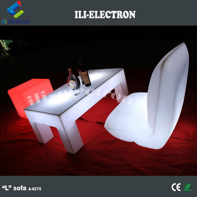 poltrona di lusso in plastica a LED a forma di L
