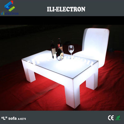 poltrona di lusso in plastica a LED a forma di L