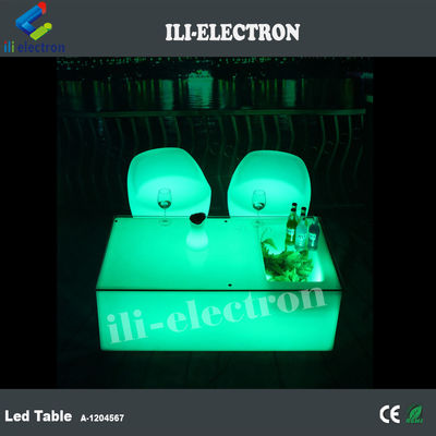 Unico tavolo da bar senza fili in plastica a led in PE con secchio di ghiaccio/serbatoio di raffreddamento