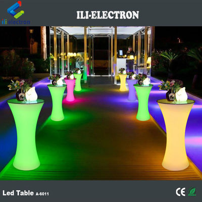 Evento night club ragazzo alto luminoso led tavolo da cocktail illuminazione portatile alto top RGB tavolo da cocktail