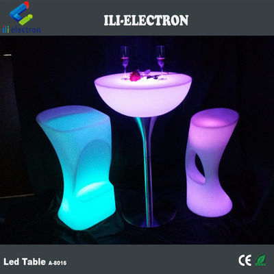 Tavolo da cocktail a luce LED commerciale, Tavolo da bar illuminato wireless per la festa