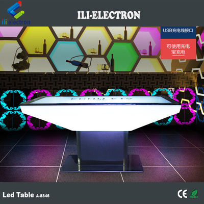 Commerciale quadrato Glowing Bar Table RGB telecomando con certificazione CE