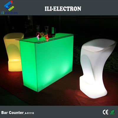 Commerciale LED luminoso Bar Contatore, rettangolare LED Glow Table impermeabile