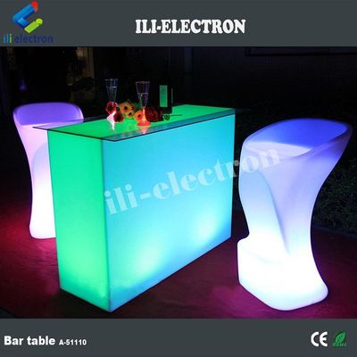 Commerciale LED luminoso Bar Contatore, rettangolare LED Glow Table impermeabile