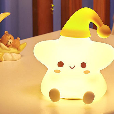 regalo creativo stelle silicone lampada pat letto letto led piccola luce notturna dolce regalo di compleanno per bambini