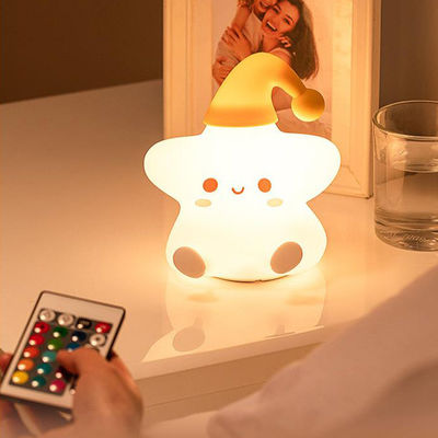 regalo creativo stelle silicone lampada pat letto letto led piccola luce notturna dolce regalo di compleanno per bambini
