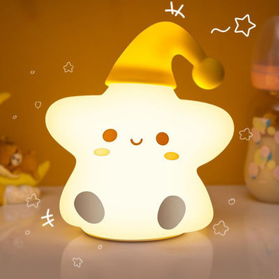 regalo creativo stelle silicone lampada pat letto letto led piccola luce notturna dolce regalo di compleanno per bambini