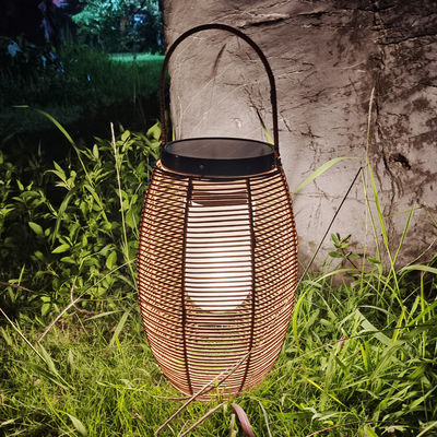 Lumi solari in rotino in alluminio tessuto Lanterna impermeabile per il paesaggio del giardino