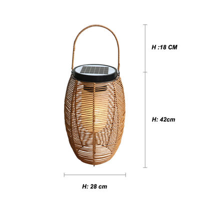 Lumi solari in rotino in alluminio tessuto Lanterna impermeabile per il paesaggio del giardino