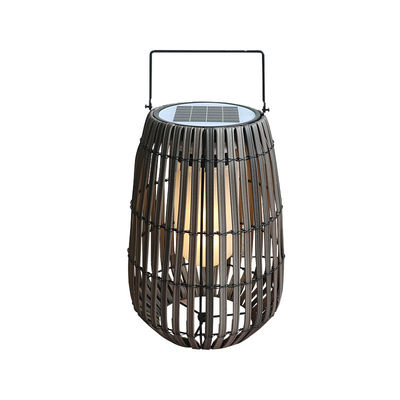Lampade solari portatili da giardino in rotino IP65 resistenti all'acqua per esterni