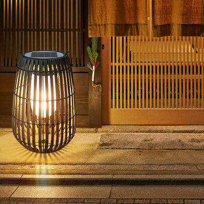 Lampade solari portatili da giardino in rotino IP65 resistenti all'acqua per esterni